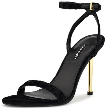 Nine West Women's Reina3 Heeled Sandal, Black, 10