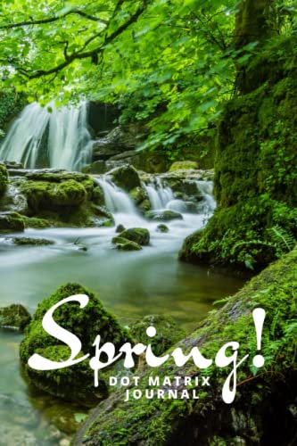 Spring Stream and Waterfall: 120-page Dot Matrix Journal