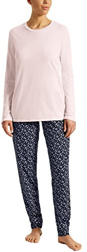 Uncover by Schiesser Damen Pyjama Lange mouwen Schlafanzug Langarm, Rosé, 48 EU