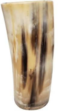 Viking By Heart Viking - Taza de cuerno suave con base de madera