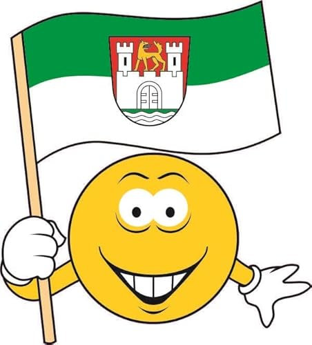 U24 Aufkleber Smily mit Wolfsburg Smiley 11 x 10 cm Autoaufkleber Sticker Konturschnitt