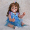 MineeQu 55CM So wirklich süß kuschelig Rooted Haar Wiedergeborene Babypuppe Silikon Vinyl Ganzkörper realistisch Neugeborenes Kleinkind Mädchen Puppen Kinder Geburtstag Weihnachten Geschenk Set