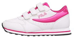 FILA Orbit Velcro Kids Basket, Blanc Fuchsia Violet, 32 EU
