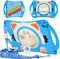 Gerutek Niño Funda para iPad 9.ª/iPad 8.ª/iPad 7 Generación (2021/2020/2019), 10,2 Pulgadas, Estuche Antigolpes con Asa, Soporte Giratorio, Correa de Mano/Hombro, Funda Infantil para iPad 10.2, Azul