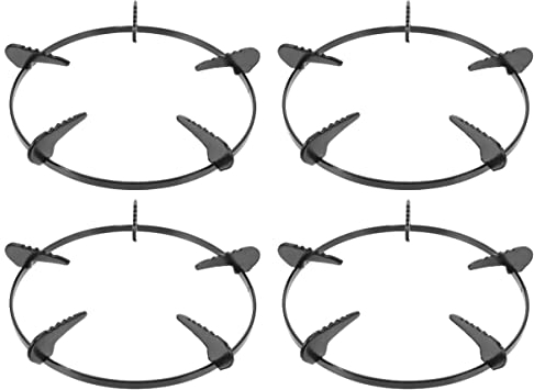 Mobestech 4 Piezas De Estantes para Fuego, Cocina, Antideslizante, Cubierta De Soporte, Accesorios De Hierro, Rango De Ahorro, Estantes, Uso De Gas Crema, Soportes para Orejas, Campana,