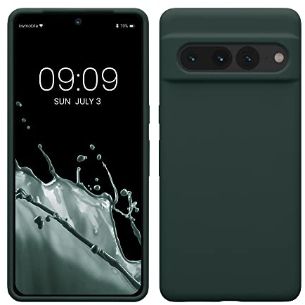 kwmobile Handyhülle für Google Pixel 7 Pro Hülle, für Pixel 7 Pro Case - Hülle Silikon - kabelloses Laden - Moosgrün