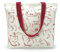 WIERAEM Einkaufstasche für Damen, Canvas Tote Bag Aesthetic, Tragetasche mit Innentaschen und Reißverschluss, Niedliche Katzen Tragetasche, Baumwolle Tasche Wiederverwendbare Beige