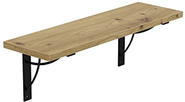 AKKE Hängeregal Neo Wandregal Kinderzimmer Küche Wohnzimmer Badezimmer Loft Büro Regale Wände Regalbrett für Wand-Deko Küchenregal Moderne Wandboard Bücherregal Wand Artisan Eiche 70x20cm