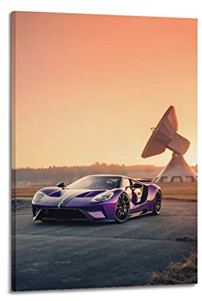 HALOUB Supercar Poster für Ford GT40 Sportauto, dekoratives Gemälde, Leinwand, Wand- und Kunstbild, Dekoration, 20 x 30 cm