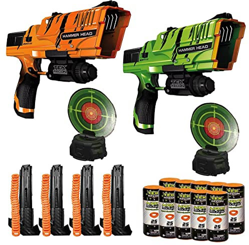 Tek Recon Reload Double Maximum Pack : pack de combat à tête de marteau & 4 packs de recharge de tête de marteau & 10 paquets de 25 ronds NRG Ammo