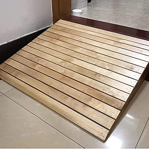EMENAR Holz Rollstuhlrampen 7-15 cm Hoch, Tragbare Schwellenrampe Auffahrrampe Stufenrampe Für Motorrad Roller, Fahrrad, Haustiere (Size : 39 * 35 * 14cm(15.3 * 13.7 * 5.5inch))