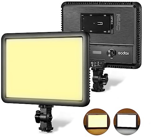 Godox LDP18Bi LED Panneau Lumineux de Photographie de Lumière Vidéo 22W LED Lumière de Remplissage 2800K-6500K Température Bicolore Dimmable 11 Effets d'éclairage FX Double Alimentation