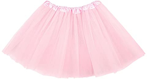 Girl Tutu Skirt 3-Layered Tulle Skirts for Little Girls Fluffy Ballet Dress Up for Party Halloween Costume,3-8 Years Old (Pink)
