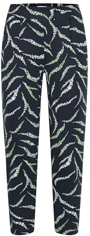 ICHI IHKATE Print PA22 Damen Stoffhose Hose 74% Polyester, 22% Viskose, 4% Elasthan Regular fit, Größe:M, Farbe:Total Eclipse Zebra Flower AOP (202811)