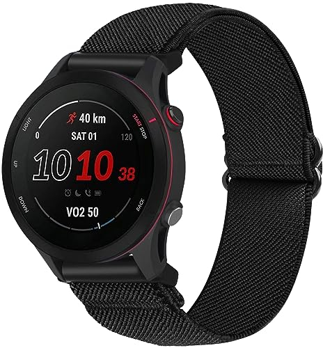 SITAFU 22mm Armband für Garmin Vivoactive 4/Forerunner 255/265/Venu 2, Elastisches Nylon Verstellbar Dehnbar Ersatzband für Samsung Galaxy Watch 3 45MM/Gear S3/Huawei Watch GT Sport Uhrenarmband