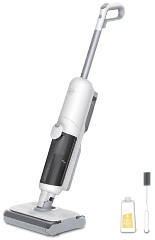 Hoover Aspirateur sans Fil Eau et Poussière Laveur de sols HW500, Double Rouleau, avec Moteur Haute Performance 230W, Détecteur Intelligent, Nettoyage Automatique, Aspire et Lave, 2 Rouleaux Extra