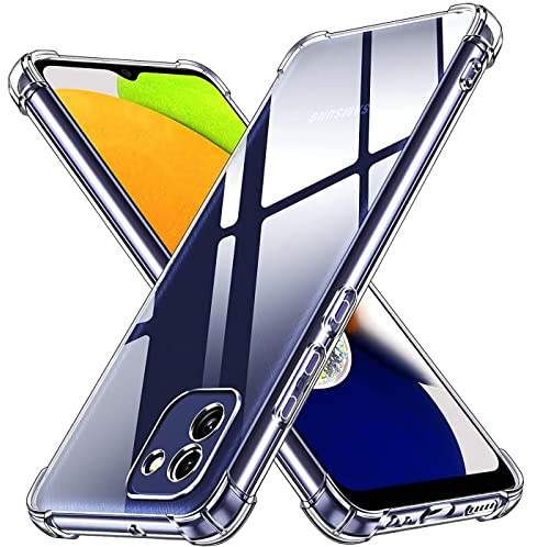 CoolGadget Rugged Handyhülle für Samsung Galaxy A03 Rugged Case, stoßdämpfende TPU Hülle Transparent Klar, kompatibel mit Samsung Galaxy A03 (6,5 Zoll)