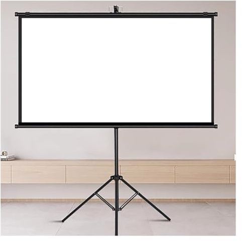 Beamer Leinwand Projektor-Leinwand Und Ständer, 60/72-Zoll-Knickschutz-Projektionsfilm-Leinwand, Tragbar, Leichte Trageleinwand for Schulen, Kirchen, Unternehmen, Reisen, Hint