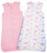 Lictin Gigoteuse Été 3 18 Mois - 2pcs Gigoteuse TOG 0.5 - Gigoteuse Bébé Sans Manches, Longueur Réglable, Fermeture Éclair Double Sens, Turbulette Ete 83cm