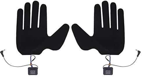 2 Stück Beheizte Handschuhe Für Männer Frauen, Wiederauf Ladbare Beheizte Handschuhe, Elektrische Heizung Handschuhe Pads 5 Finger Handschuh Heizplatte Mit 3 Adjuatierbaren Zahnräder Zum Skifahren Rad