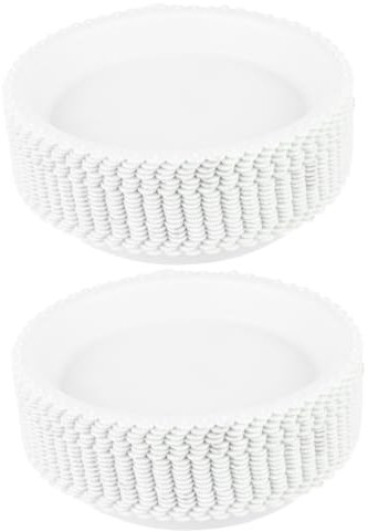 POPETPOP 40pièces Plateau Rond Plastique Épaissi pour Soucoupes pour Pots De Plantes Drains Et Protège- Blanc