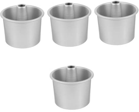 Alipis 4 Set stampo da torta tortiera stampo chiffon cake teglia teglie per cheese cake in metallo strumenti di cottura il bakeware torta di mousse di alluminio impostare