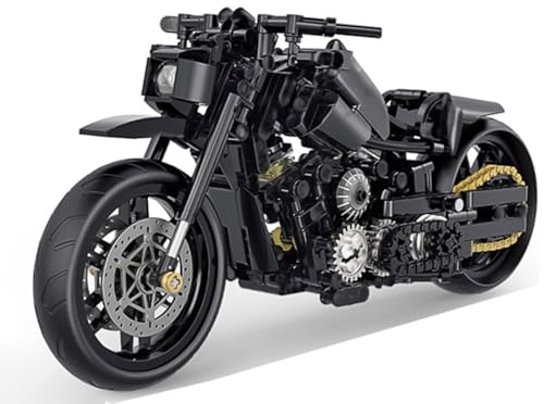 CIJINAY Motorcycle Model Building Block Kit, 586 PCS Technic Motorbike Building Blocks Set, MOC Superbike Gift Toy for Adult, Construction Vehicle Toy Building Brick