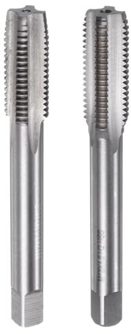 sourcing map Lot de 2 tarauds à main métriques M12 x 1,5, tarauds à vis, tarauds à filetage manuel en acier rapide