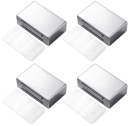 Lot de 4 fermetures de porte magnétiques puissantes pour placard, tiroir, porte d'armoire, fermeture de porte d'armoire, fermeture de porte d'armoire