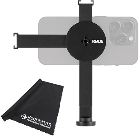 Rode Magnetic Mount Magnetic Smartphone Holder for Attaching Microphones, Lights + Keepdrum Microfibre Cloth