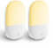 Vexloria Plug-in Night Light, Automatic Dusk to Dawn Sensor, 2700K Warm White LED for Kids' Bedroom, Hallway, Bathroom - 2-Pack