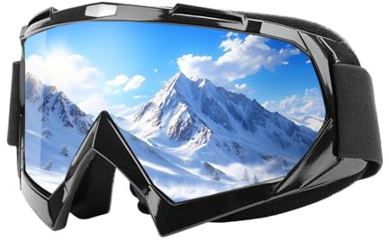 VSIFEHSO Skibrillen Herren Damen 100% UV-Schutz Snowboardbrille für Brillenträger OTG-Design Anti-Beschlag Skibrille Erwachsene für Skifahren Snowboarden Radfahren Wandern