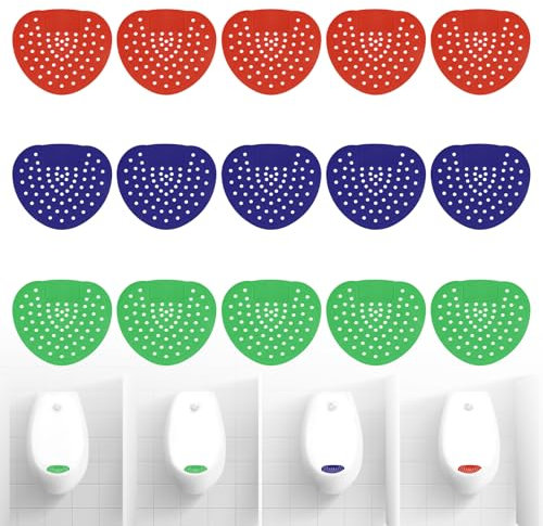 BEASAFY 15 Pièces Ecrans pour Urinoir, Pastilles Urinoir, Filtre D'urinoir avec Parfum, Desodorisant Urinoir, Tamis D'urinoir, Filtre à Urinoir pour Hôtels, Appartements, Centres Commerciaux, Écoles