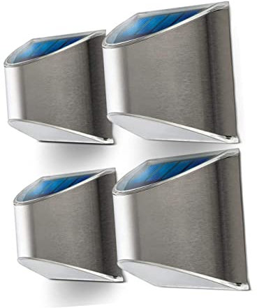 KITANDOVE Appliques Murales Solaires Pour Clôture Extérieure Cour Patio Étanches Faciles à Installer