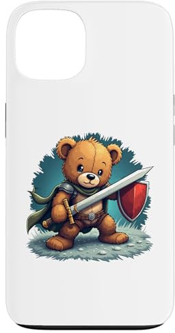 iPhone 13 Brave Teddy Bear Protector Warrior Knight Design Case