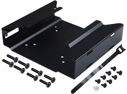 Mini PC Mount Metal Wall VESA for Micro Computer Display, Under Desk Mount Compatible for 75x75mm or 100x100mm VESA Monitor