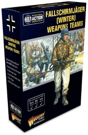 Warlord Games German Fallschirmjäger Winter Weapons Teams - 28mm Scale Miniatures for Bolt Action Highly Detailed World War 2 Miniatures