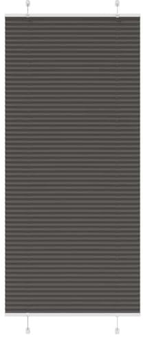 vidaXL Estor Plisado Negro 90x200 cm Tela Ancho 89,4 cm Poliéster