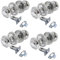 Georgian Style Chrome Round Door Knob Sets – Sprung Internal & External Mortice Knobs – Polished Chrome Finish – with or Without Tubular Latch – 1, 4, or 6 Pair Options (4 Pairs – with Latches)
