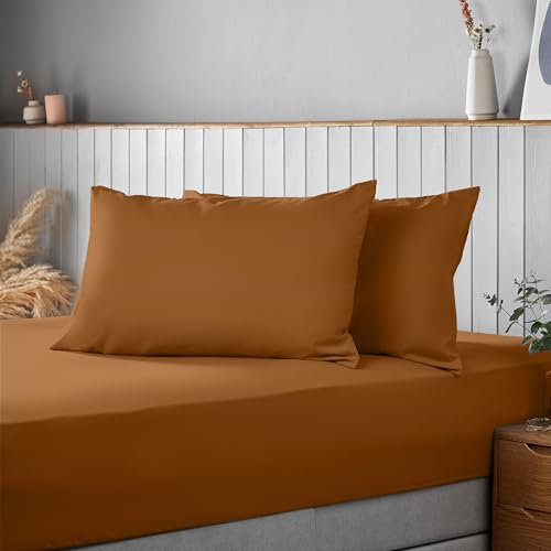 Silentnight Supersoft Pillowcase Pair - Cosy & Comfortable Delicate Smooth Touch - Easy Care Microfibre - Stylish Bed Pillow Case Protector 2 Pack, Retain Shape & Colour, Terracotta Orange