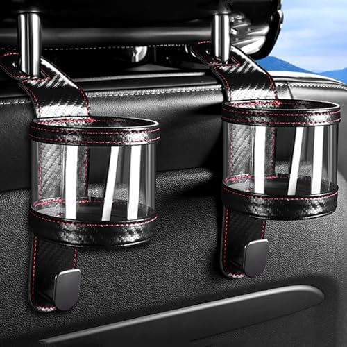 BIRNN 2 Piezas Portavasos de Coche para Seat MII Ibiza Leon Arona Ateca Tarraco Alhambra, Soporte para Bebidas de Coche Gancho del Reposacabezas del Asiento del Coche Portavasos para Asiento de Carro