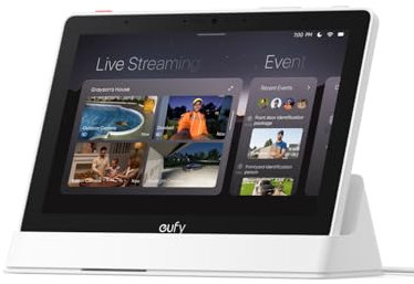 eufy Smart Display E10, eufy Edge Security Center, Stockage Local Extensible Jusqu’à 16 to, compatibilité Produits, cryptage de Niveau Militaire, Pas de Frais mensuels