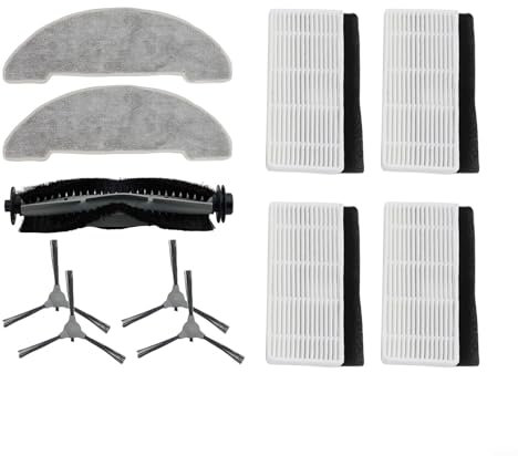 Snowchecking Kit de rechange pour aspirateur robot Ultenic D5s Pro, brosse principale, brosses latérales, compatible avec D5S Series D5S Pro Plus (4)