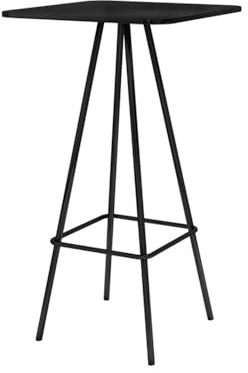 SONGYL-20249 Bartisch für Garten Quadratischer Stehtisch, Mehrfarbig, for drinnen und draußen, Wohnmobil, Terrasse, Catering, Partys, gewerbliche Veranstaltungen mit Stauraum(Schwarz)