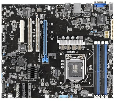 P11C-X Server Motherboard C242 LGA 1151 DDR4 32GB VGA Support E-2100 - Performance Server Solution