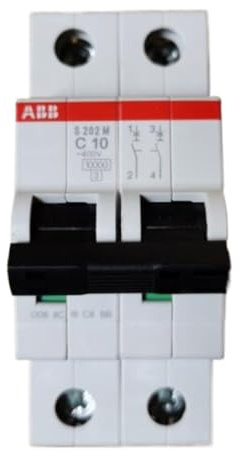 1 disjoncteur S202M-C10 2P 10A