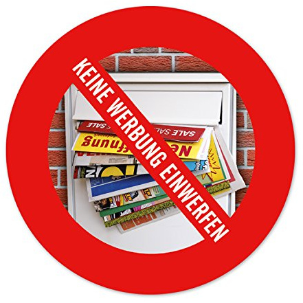 Aufkleber Sticker: Bitte keine Werbung einwerfen