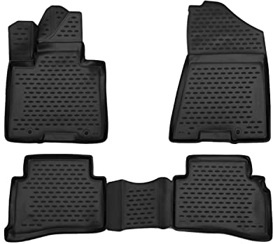 OMAC Gummimatten Fußmatten kompatibel mit Hyundai Tucson 2015-2020 TPE Automatte Schwarz 4X