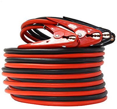 1-Gauge 800A Heavy Duty Jumper Battery Cables 25 Ft Booster Jump Start - 25' Allows you to boost battery from behind a vehicle!