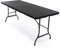 SONLEX Partytisch Klapptisch 183 x 76 x 74 cm schwarz Rattan-Optik Catering Gartentisch klappbar Bierzelttisch 18,5 kg Tragegriff für 8 Personen